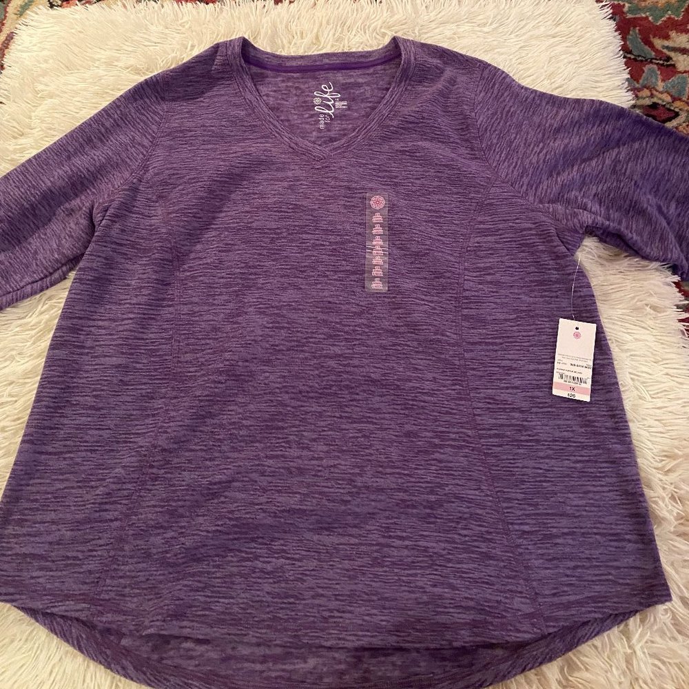 Purple Long Sleeve Fleece Size 1X